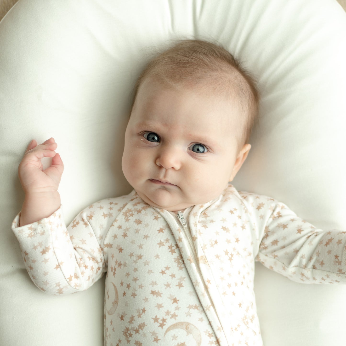 Moon and Star Baby Zip Romper Outfit Long Sleeve One Piece Romper