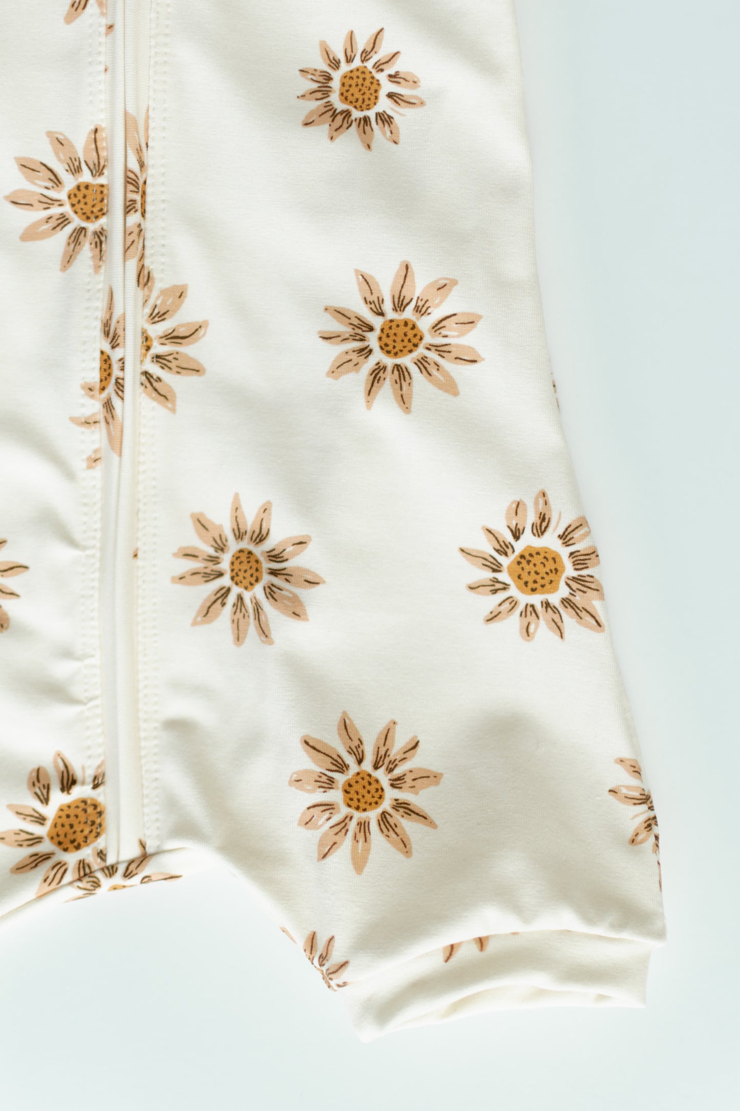 Sunflower Baby Zip Romper Outfit Short Sleeve One Piece Romper