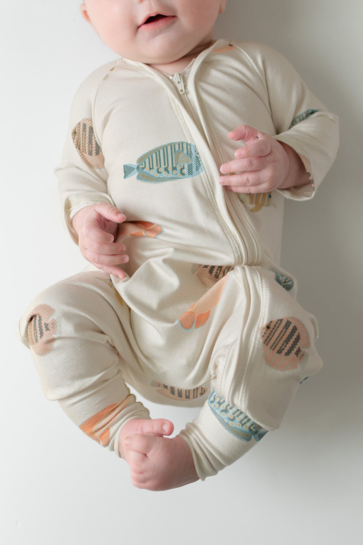 Fish Baby Zip Romper Outfit Long Sleeve One Piece Romper