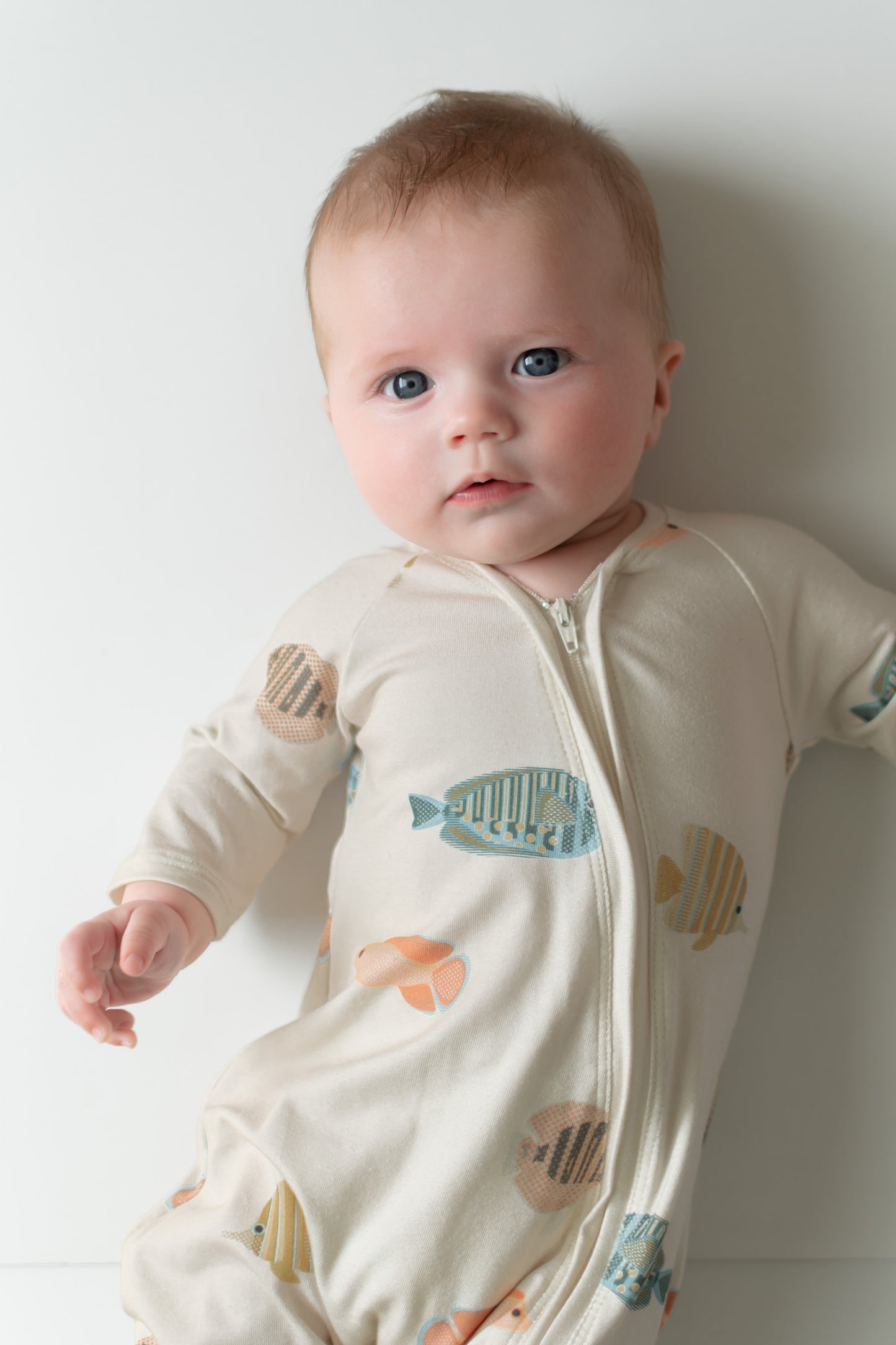 Fish Baby Zip Romper Outfit Long Sleeve One Piece Romper