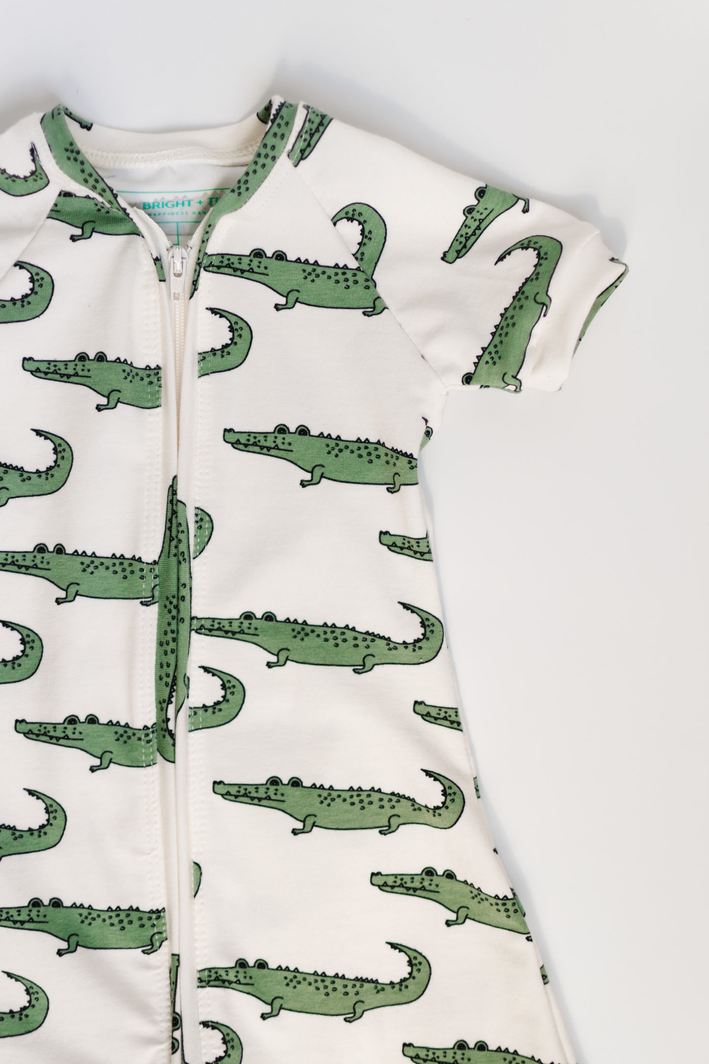 Crocodile Baby Zip Romper Outfit Short Sleeve One Piece Romper