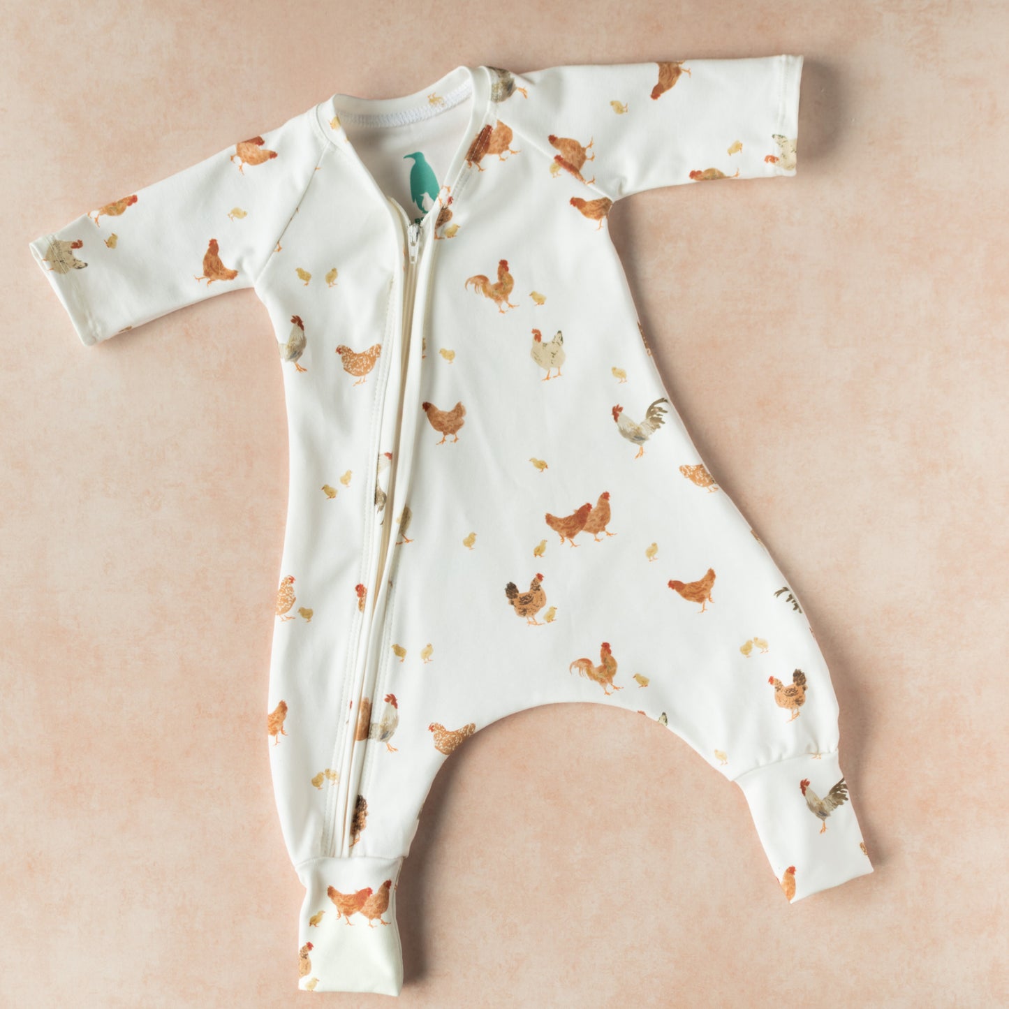 Chicken Baby Zip Romper Outfit Long Sleeve One Piece Romper