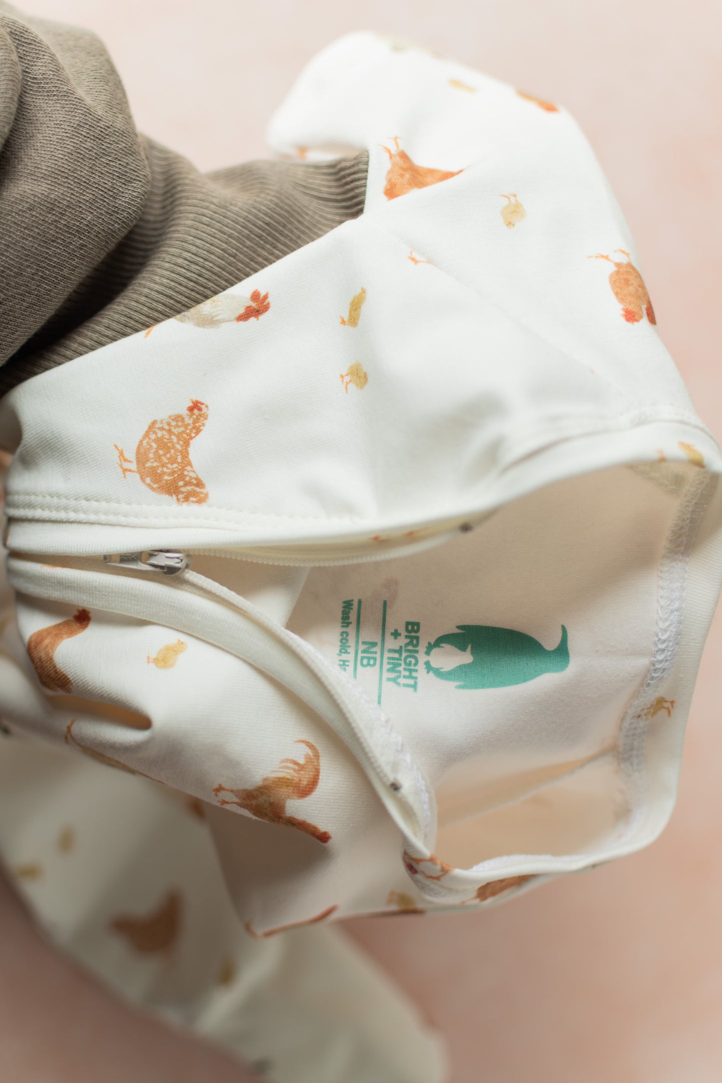 Chicken Baby Zip Romper Outfit Long Sleeve One Piece Romper
