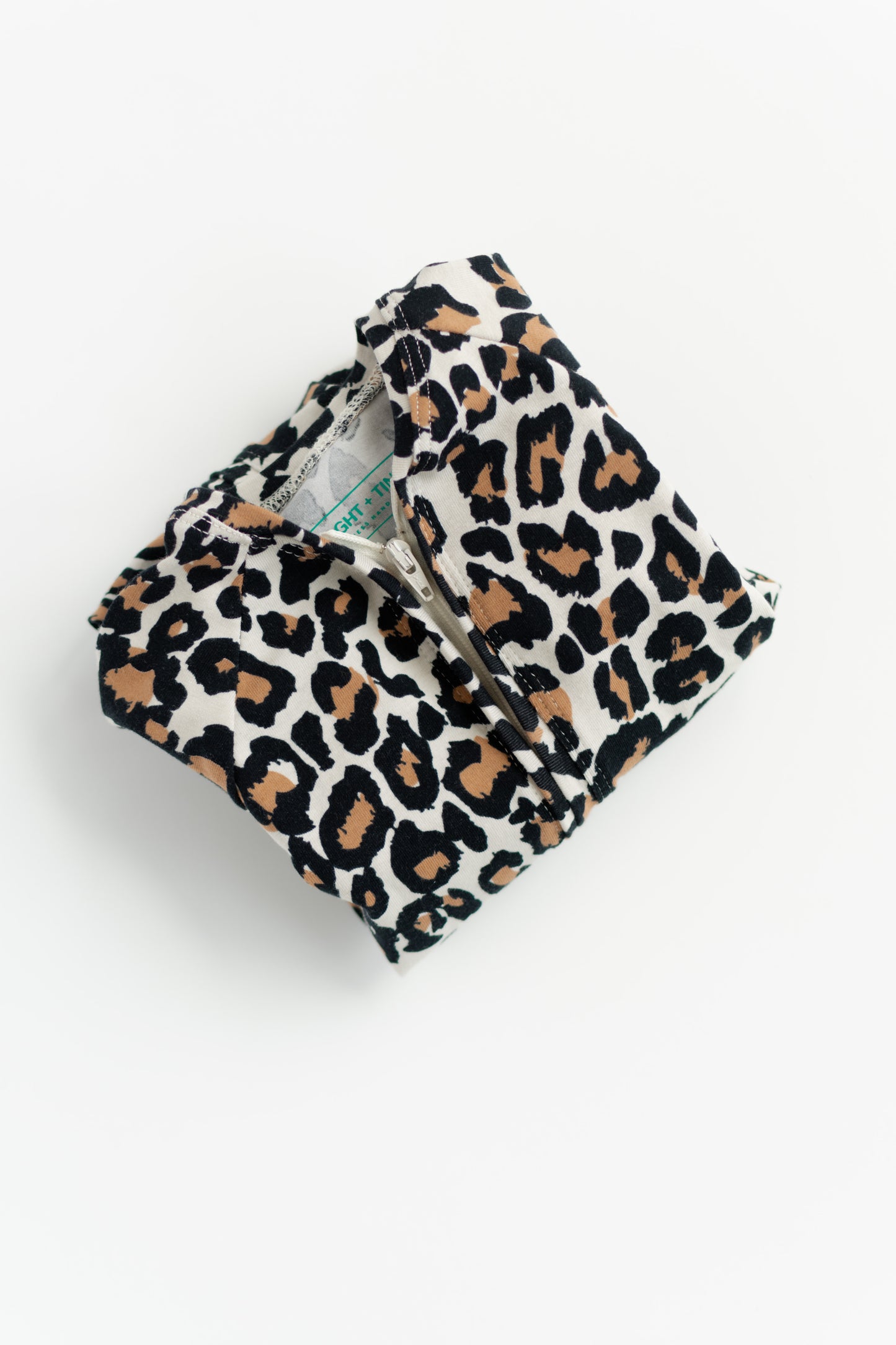 Leopard Print Baby Zip Romper Outfit Short Sleeve One Piece Romper