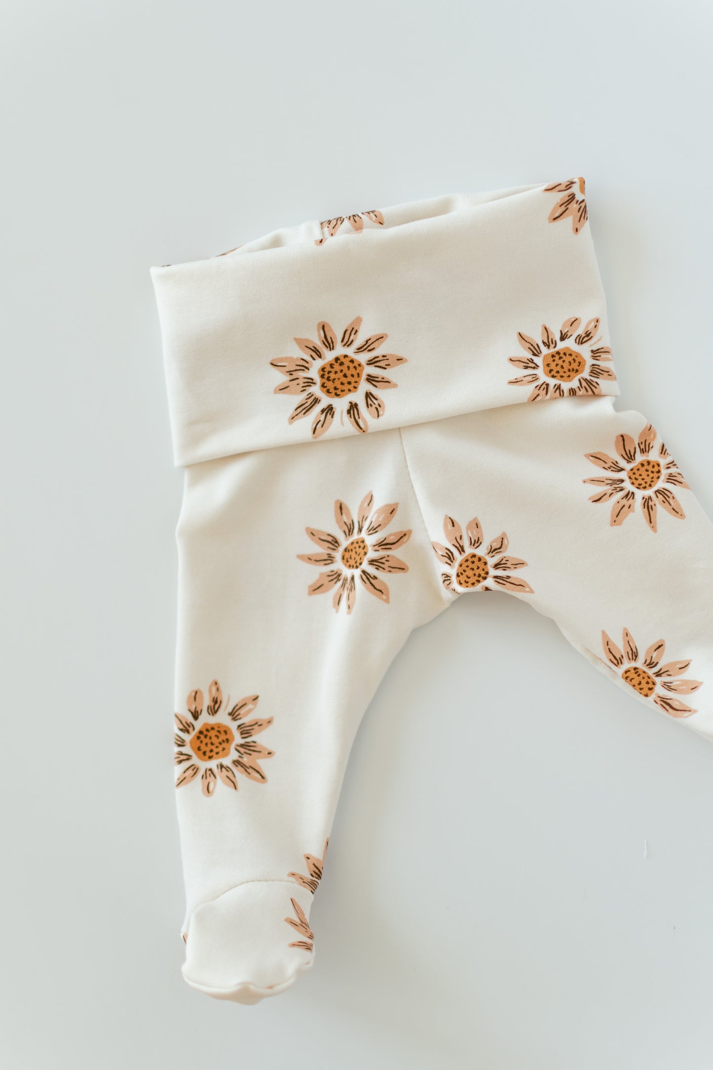 Sunflower Baby Outfit Set Pants Shirt Hat and Mittens