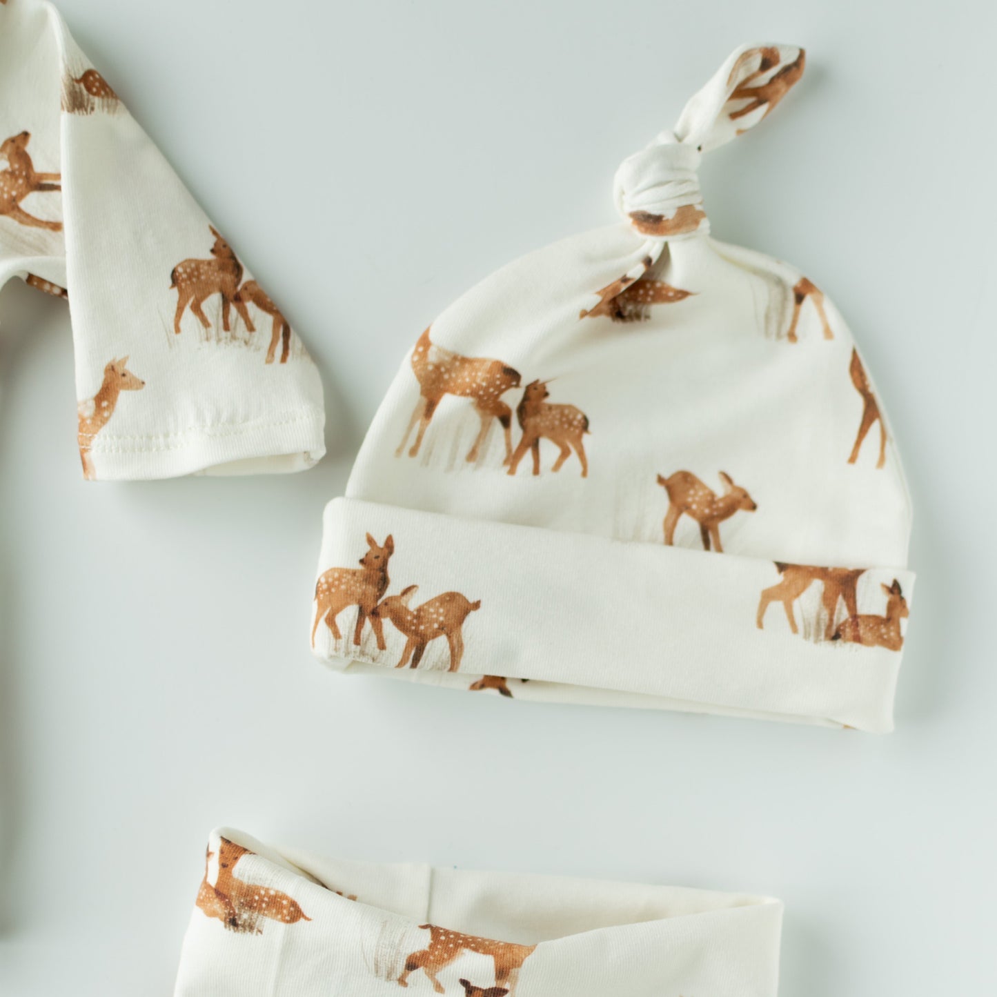 Deer Baby Outfit Set Pants Shirt Hat and Mittens