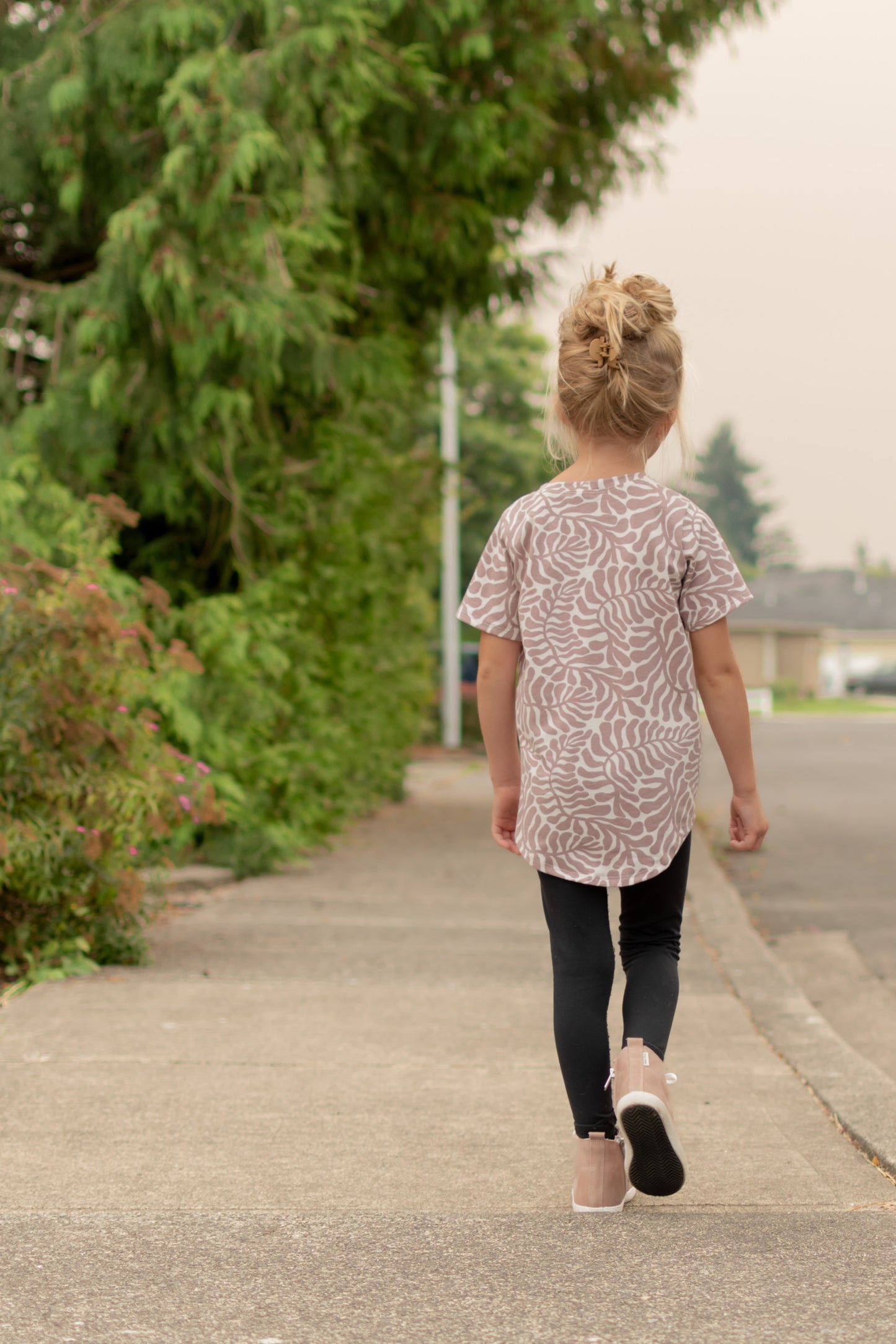 Mauve Fern Print T-shirt