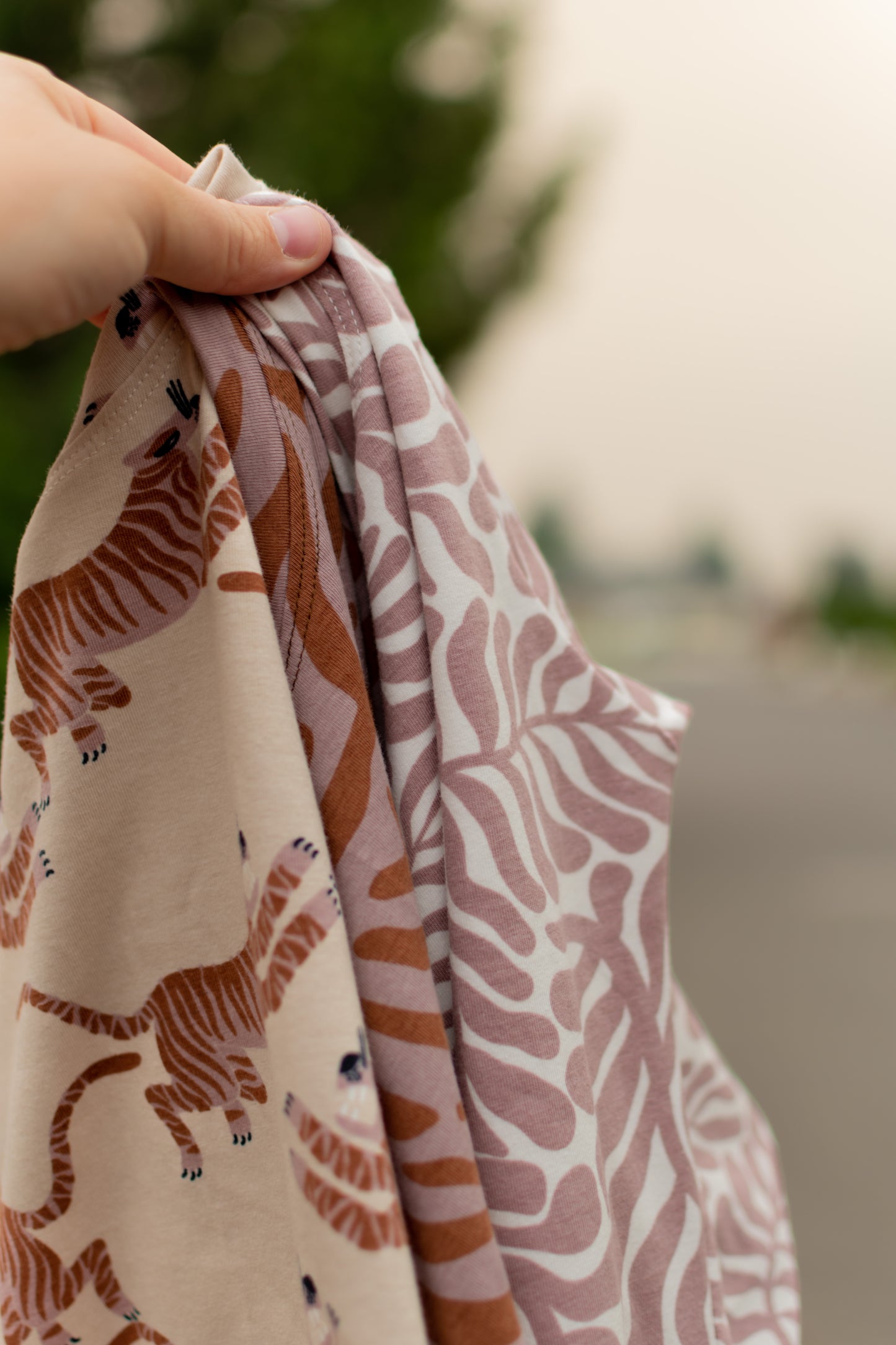 Mauve Abstract Print T-shirt