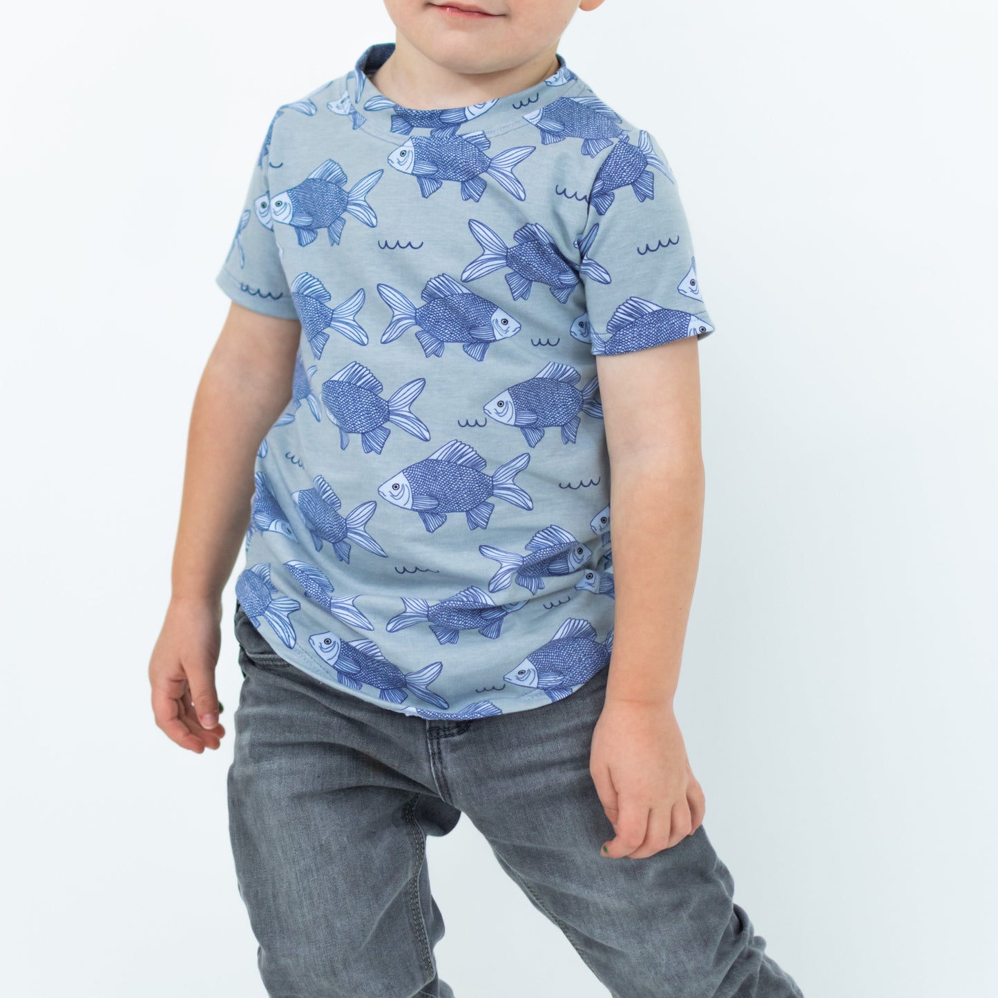 Blue Fish T-shirt Long Length