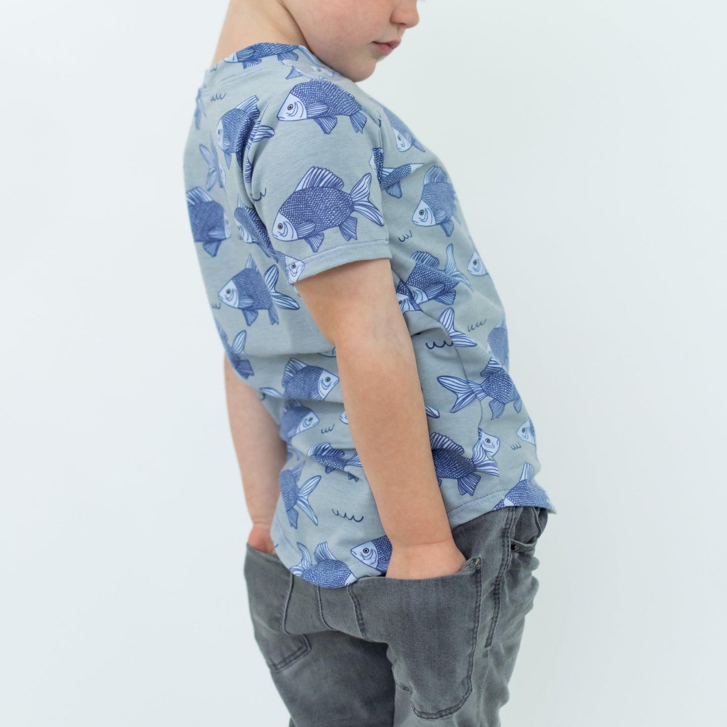Blue Fish T-shirt Long Length