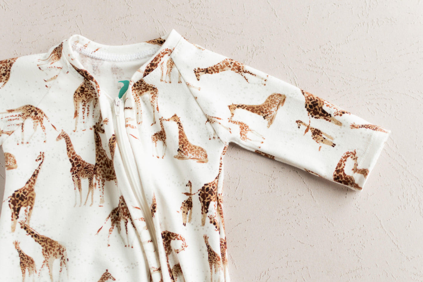 Giraffe Baby Zip Romper Outfit Long Sleeve One Piece Romper