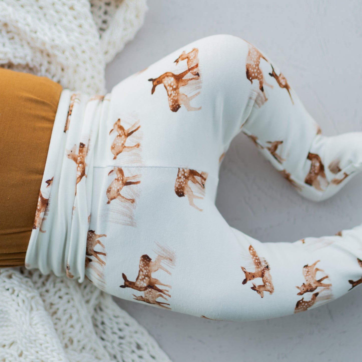 Deer Baby Outfit Set Pants Shirt Hat and Mittens