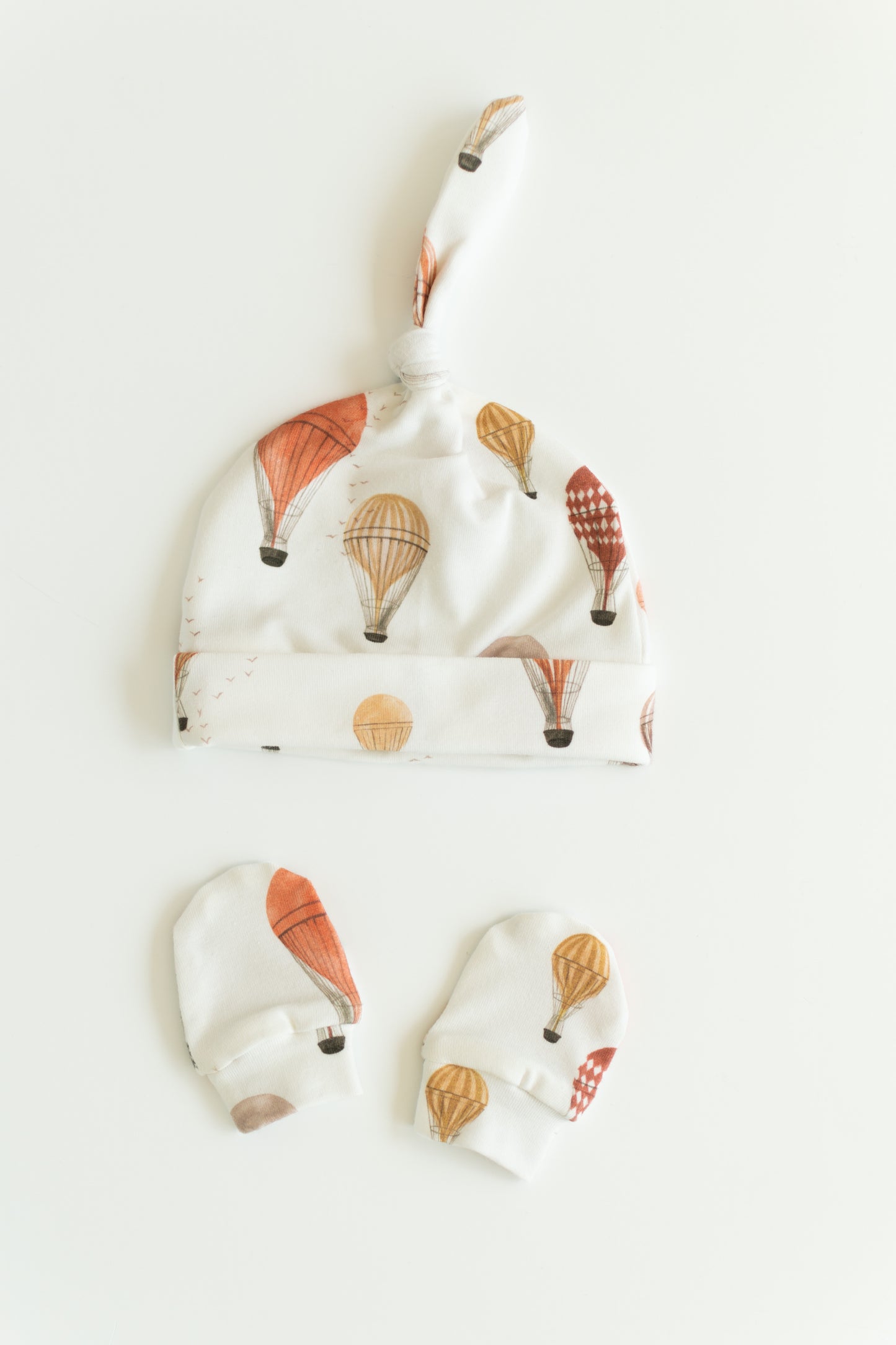 Hot Air Balloon Baby Knotted Gown and Hat Set