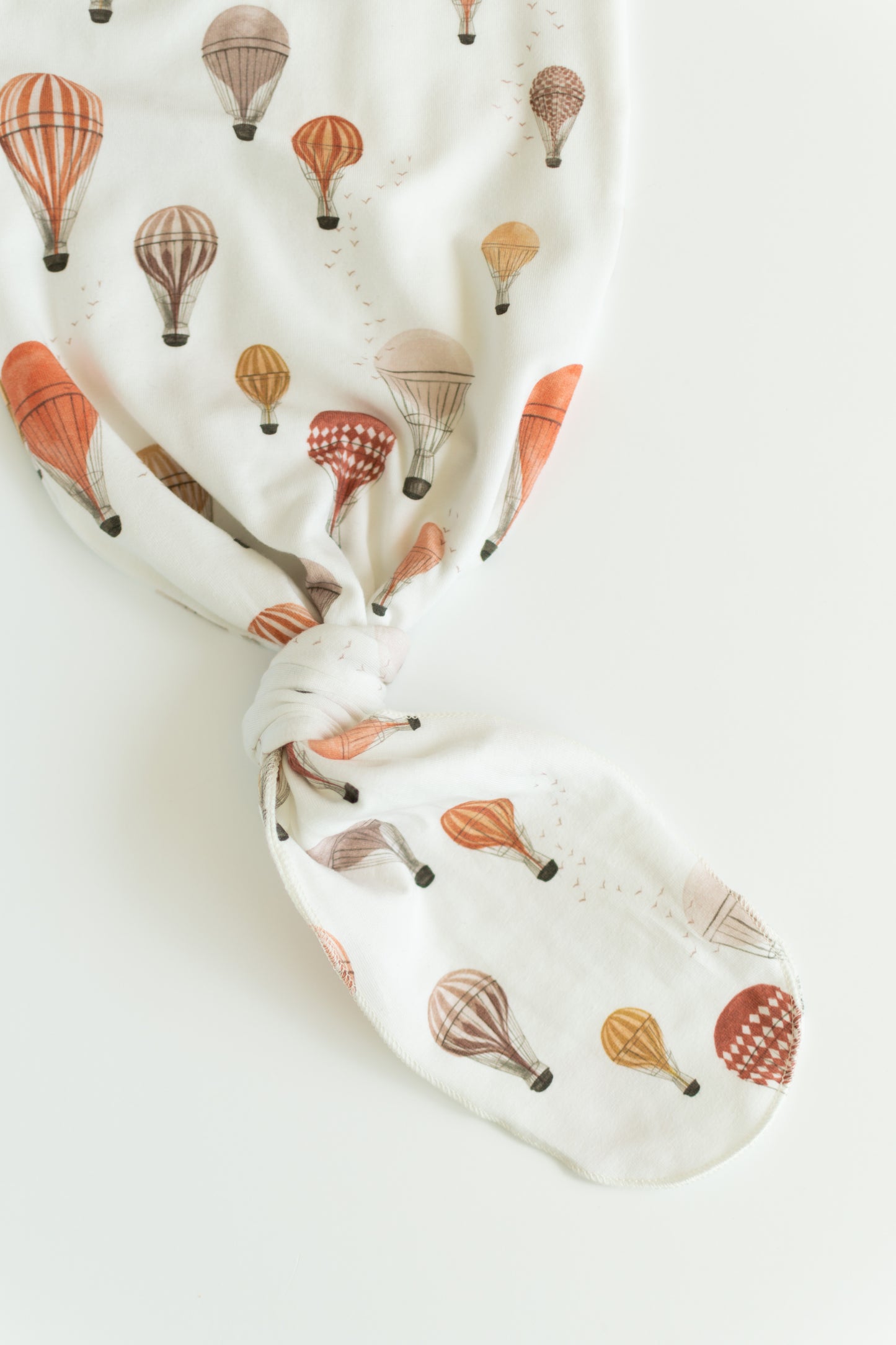 Hot Air Balloon Baby Knotted Gown and Hat Set