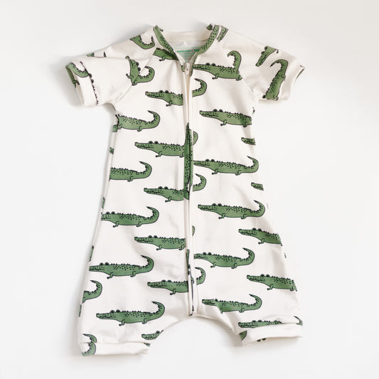 Crocodile Baby Zip Romper Outfit Short Sleeve One Piece Romper