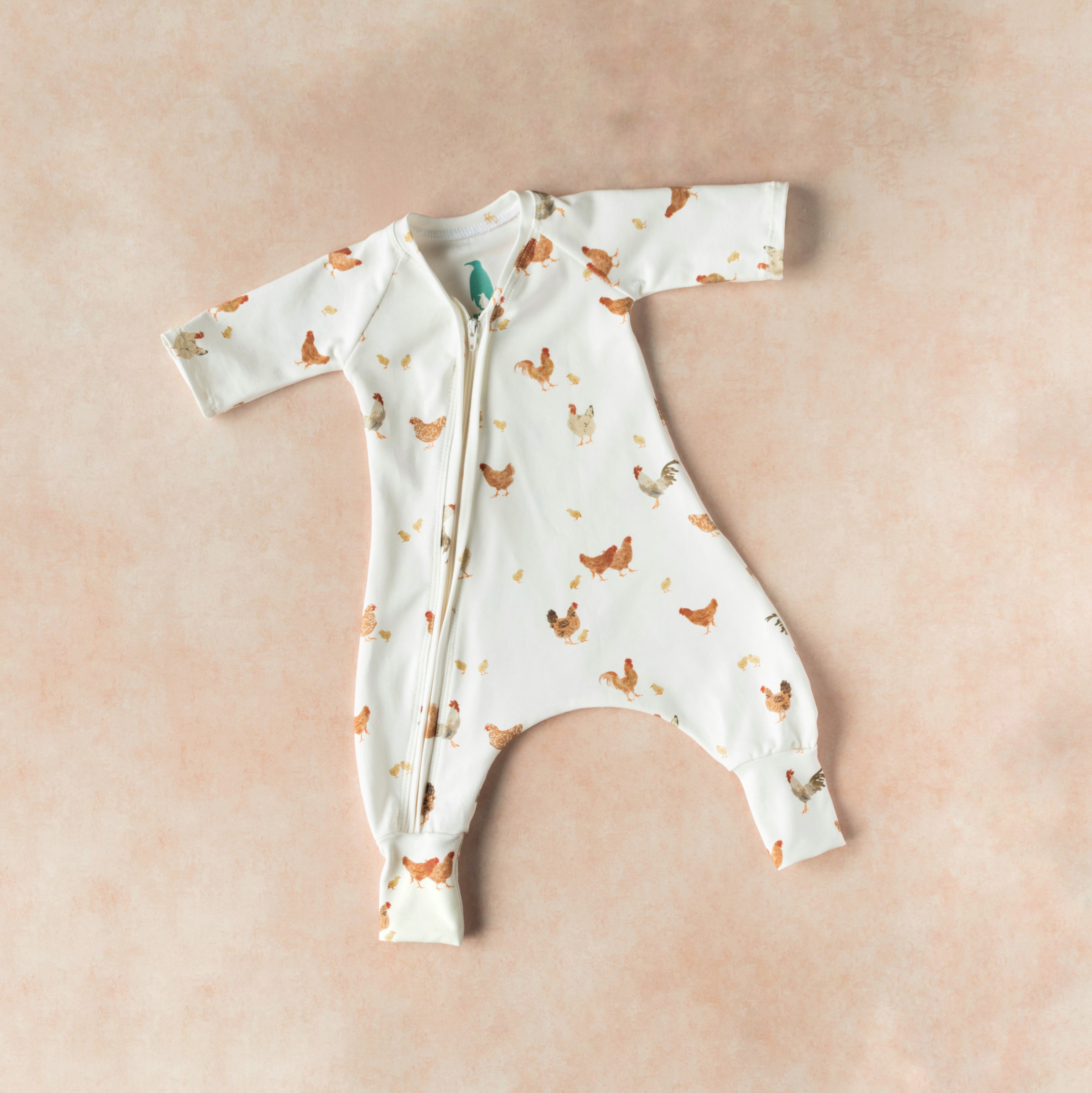 Chicken Baby Zip Romper Outfit Long Sleeve One Piece Romper – Bright + Tiny