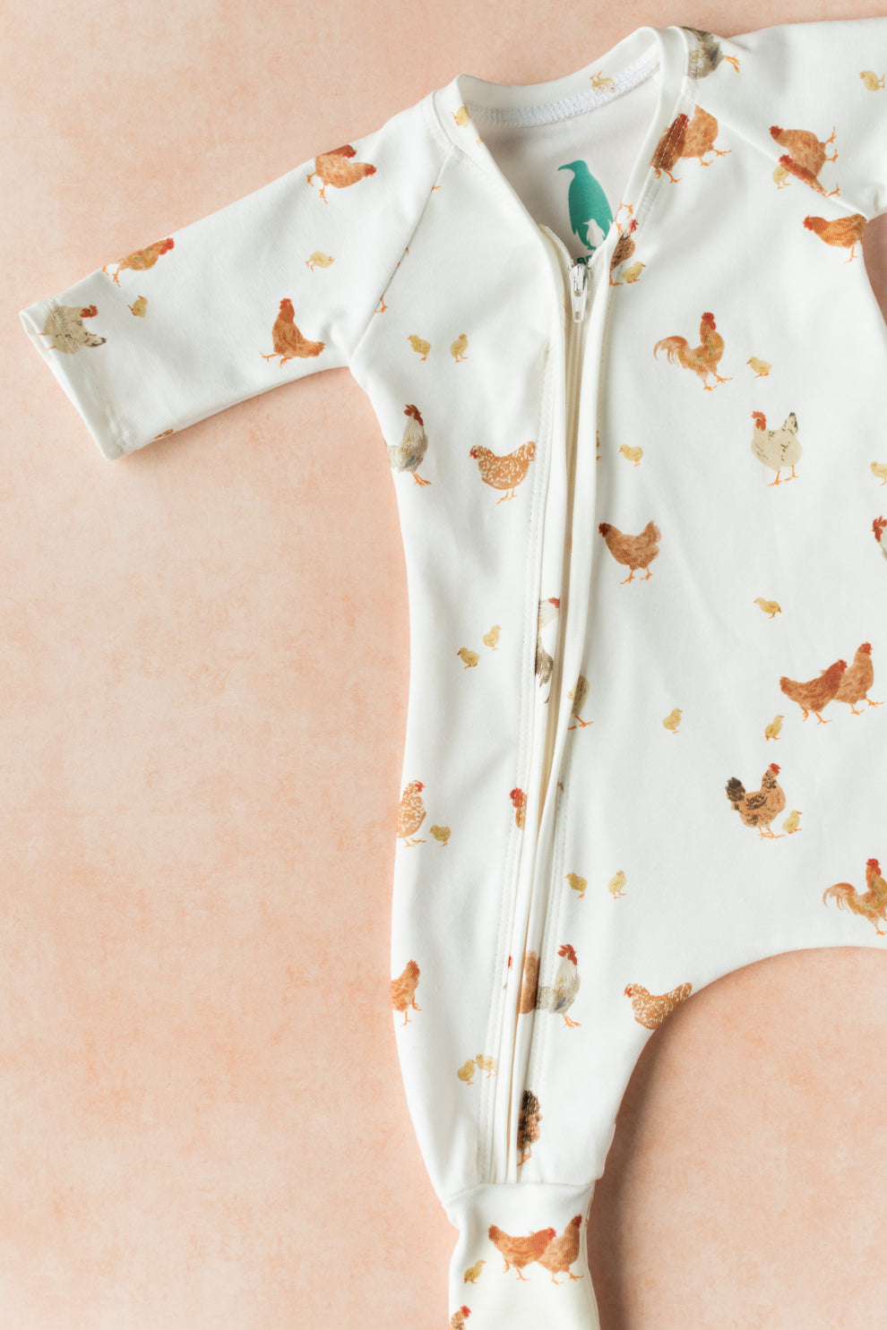 Babysprouts Long Sleeve Romper - Floral Chicken