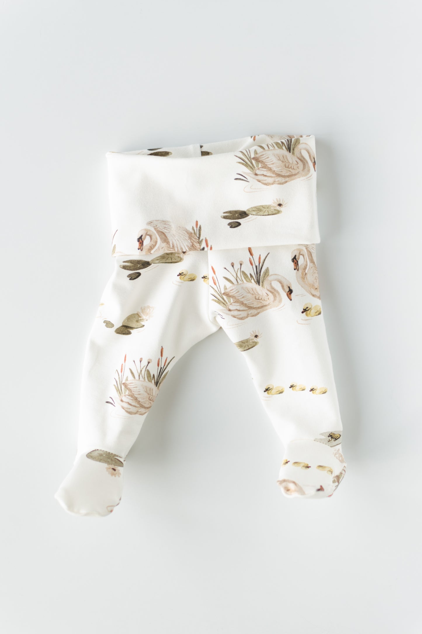 Swan Baby Outfit Set Pants Shirt Hat and Mittens