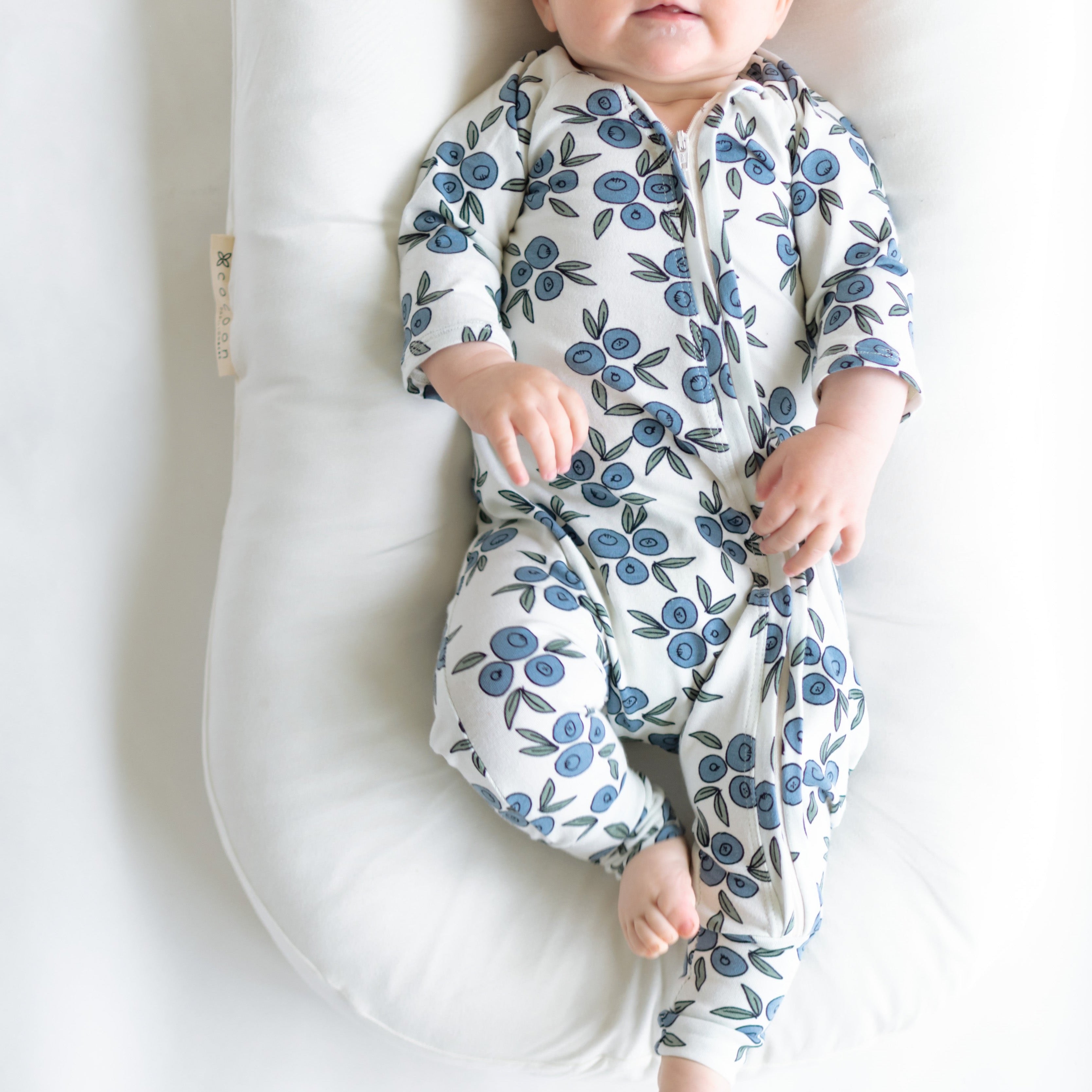 Blueberry Baby Zip Romper Outfit Long Sleeve One Piece Romper – Bright ...